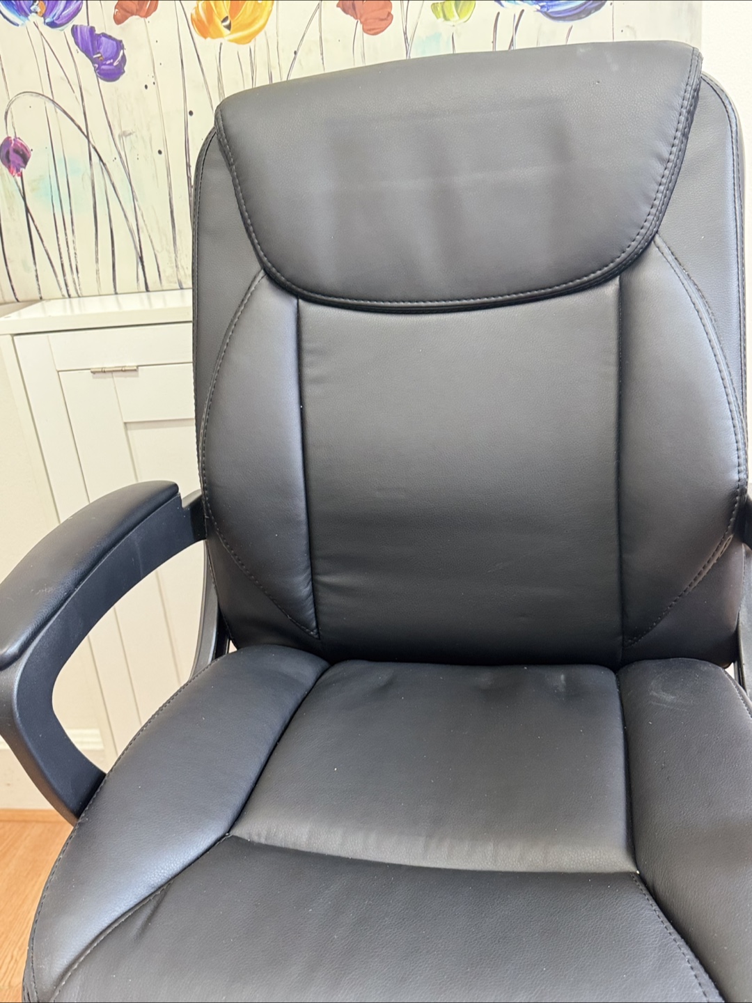 Black Leather Office Chair - photo 4