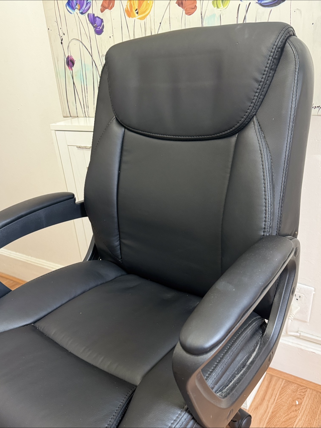 Black Leather Office Chair - photo 3