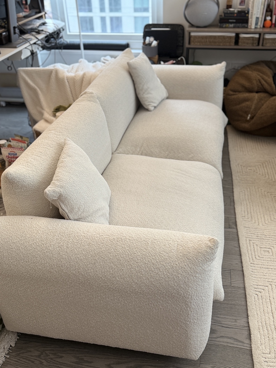 Cream-Colored Comfy Sofa