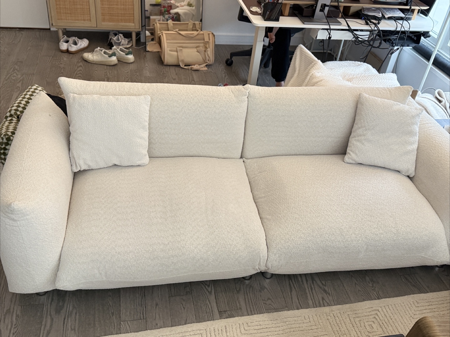 Cream-Colored Comfy Sofa - photo 4