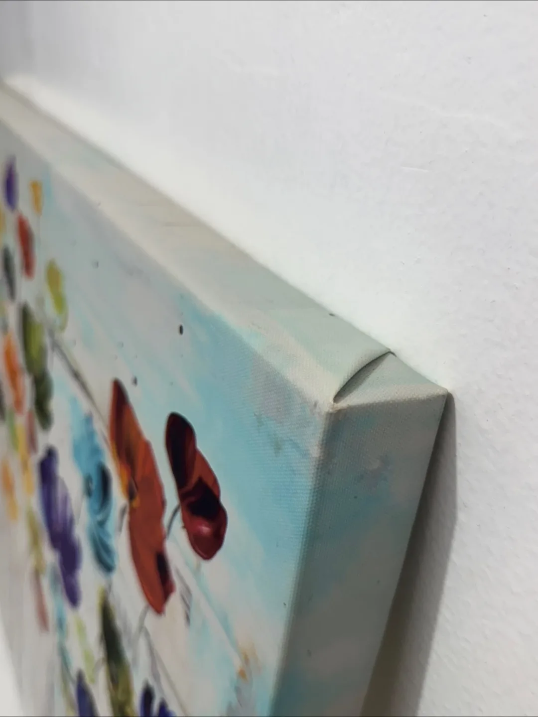 Colorful Floral Canvas Painting by Jolina Anthony image indicator(6)