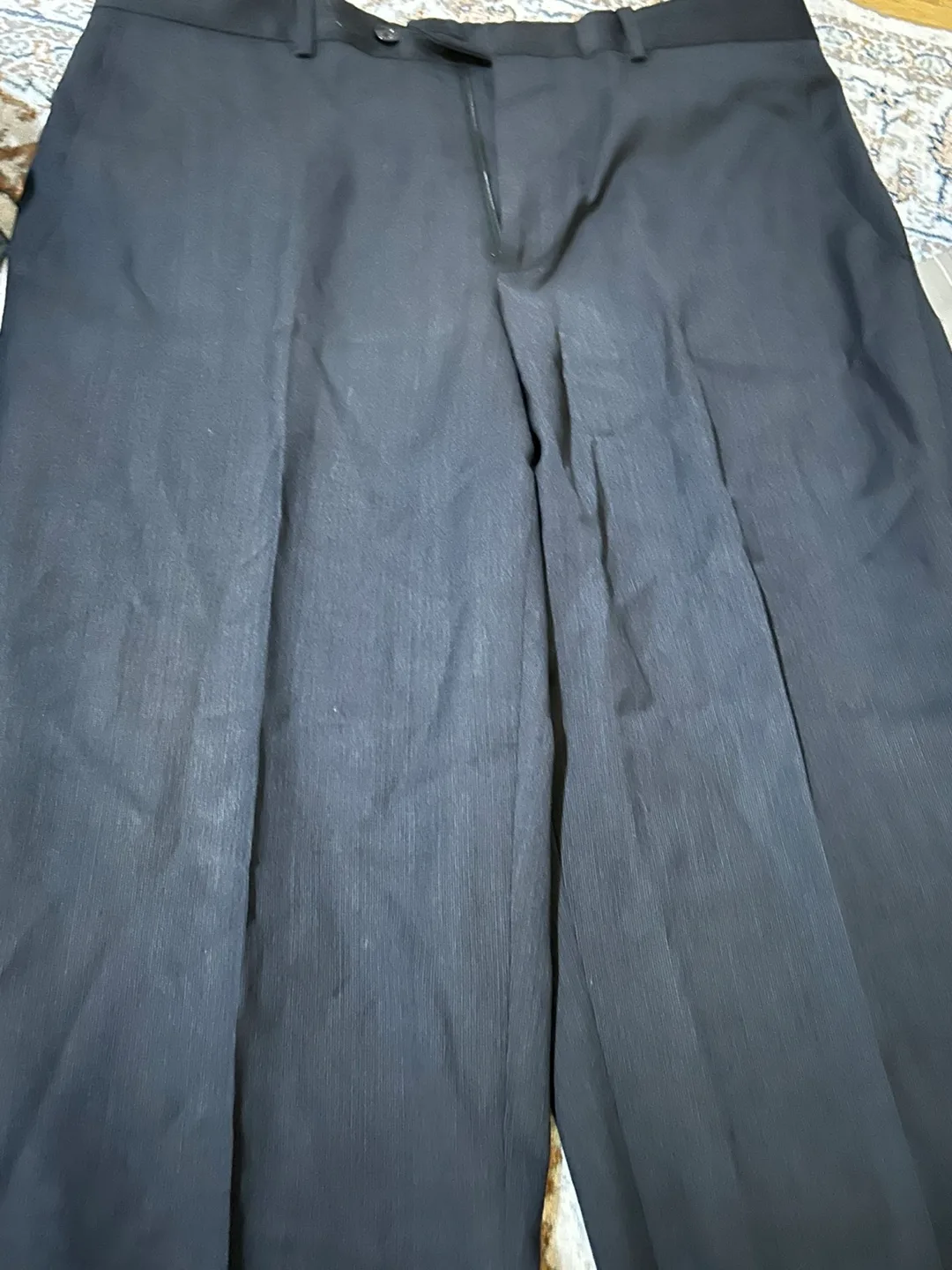Men's Zanetti Black Dress Pants thumbnail