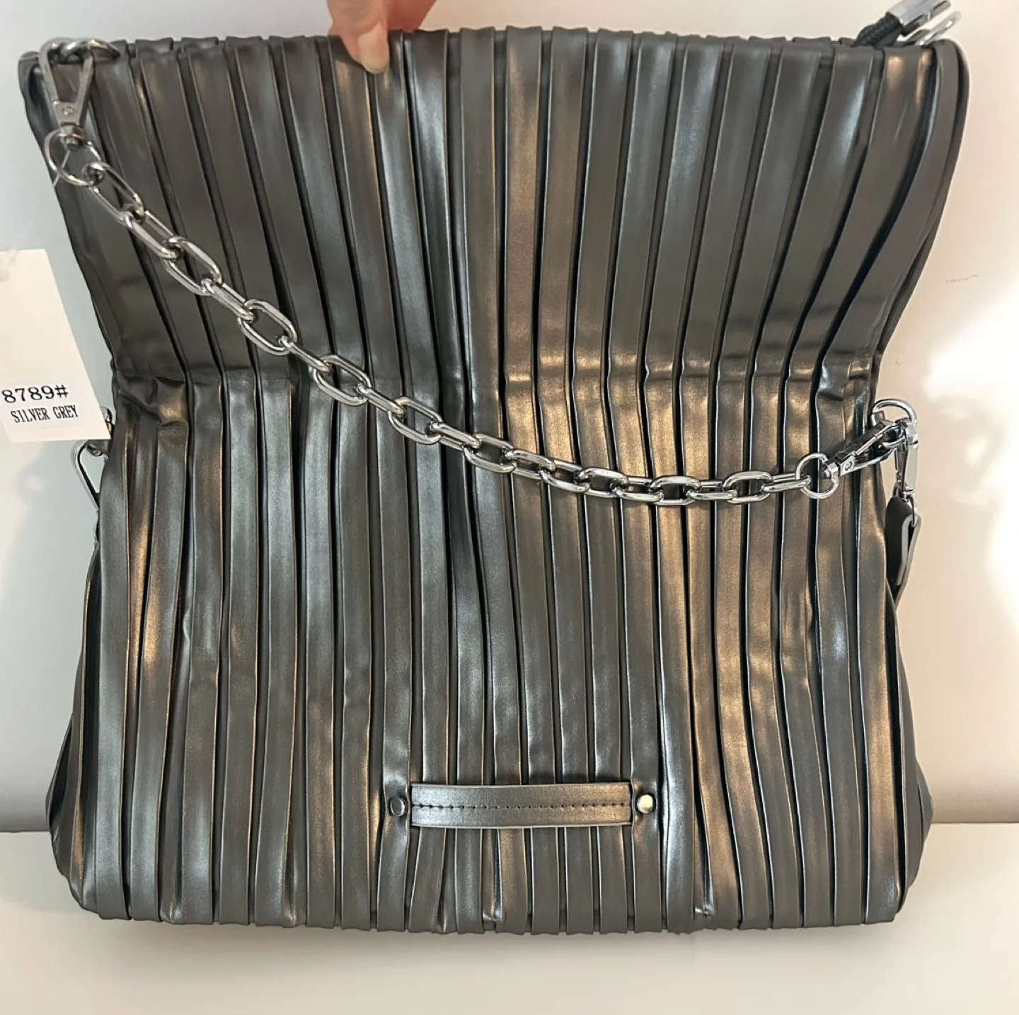 Unique Silver Grey Shoulder Bag image indicator(3)