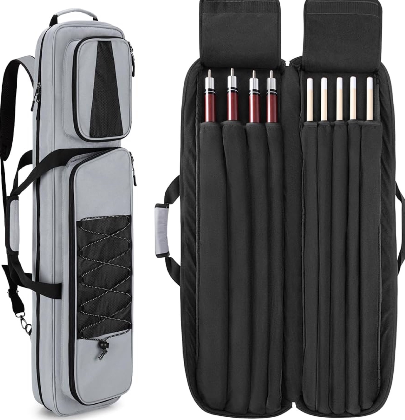 Grey Billiard Cue Case - Holds up to 8 cues - photo 2
