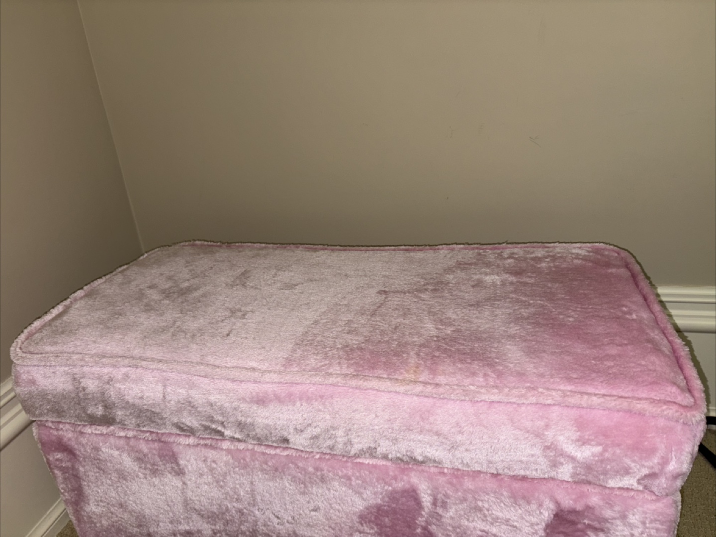 Pink Velvet Storage Bench - photo 5