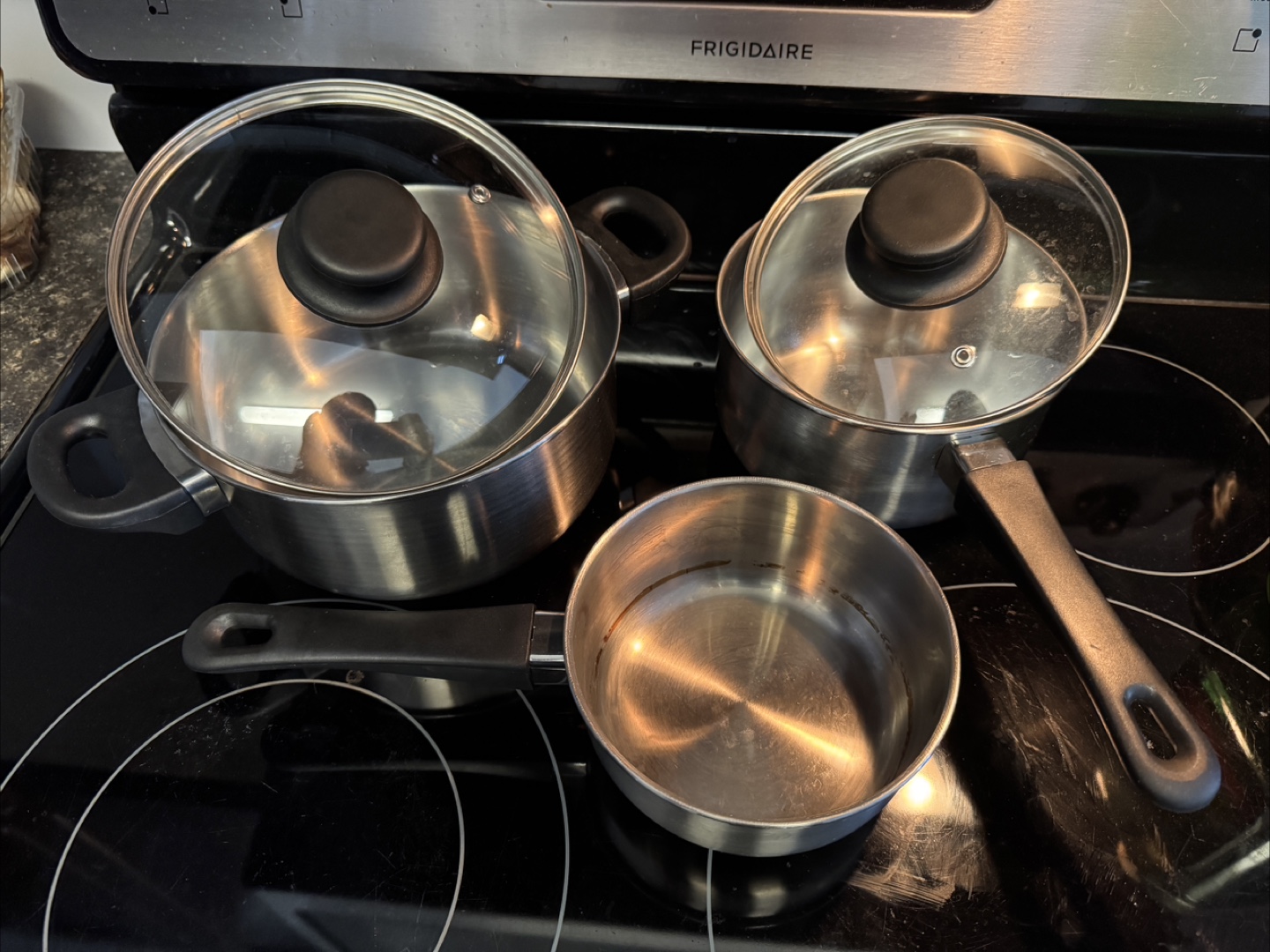 5 piece IKEA Stainless Steel Cookware Set with Lids