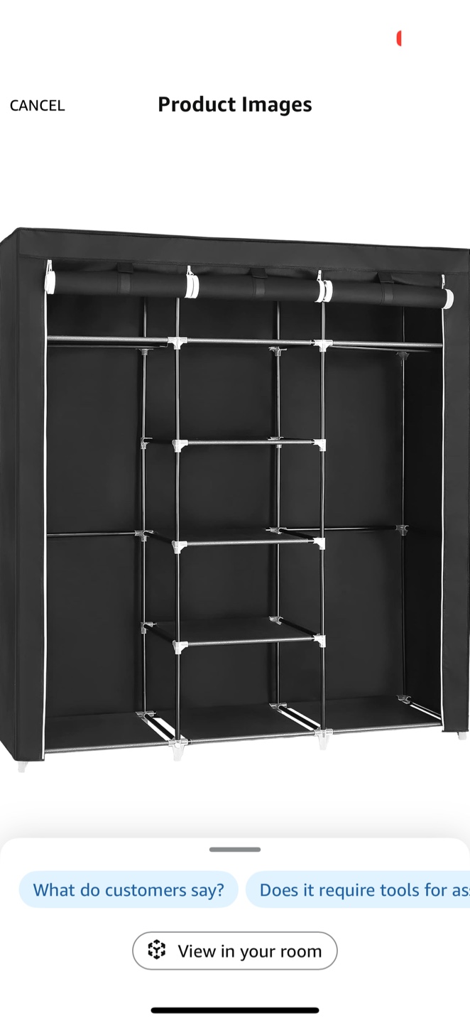 Portable Clothes closet/wadrobe