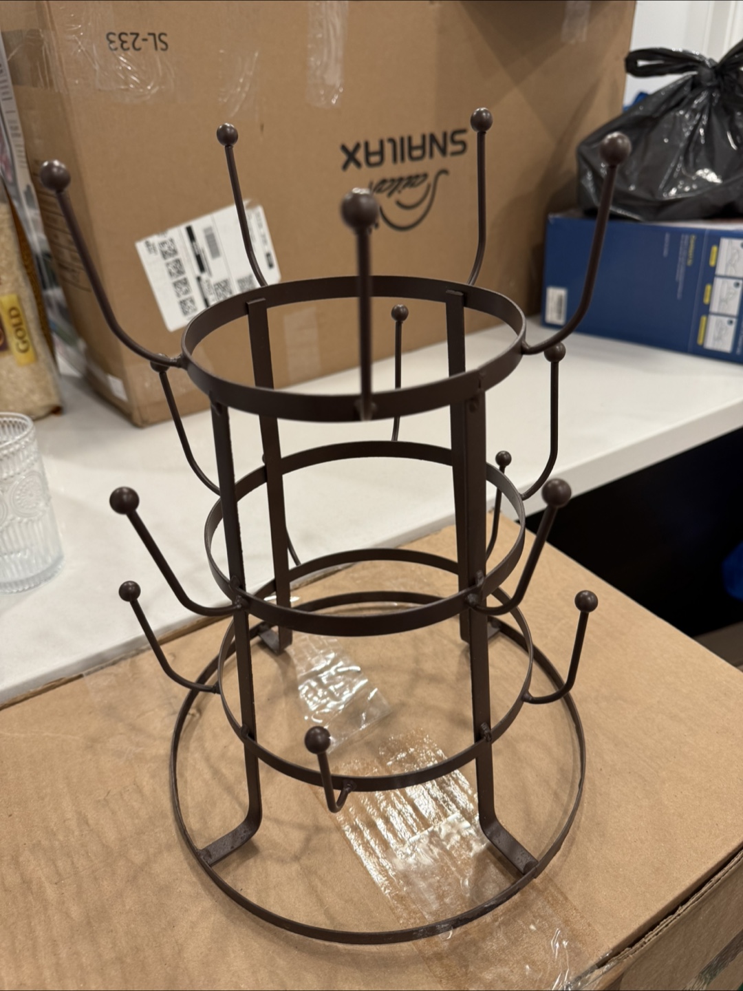 Vintage-Style Mug and Glass Drying Rack