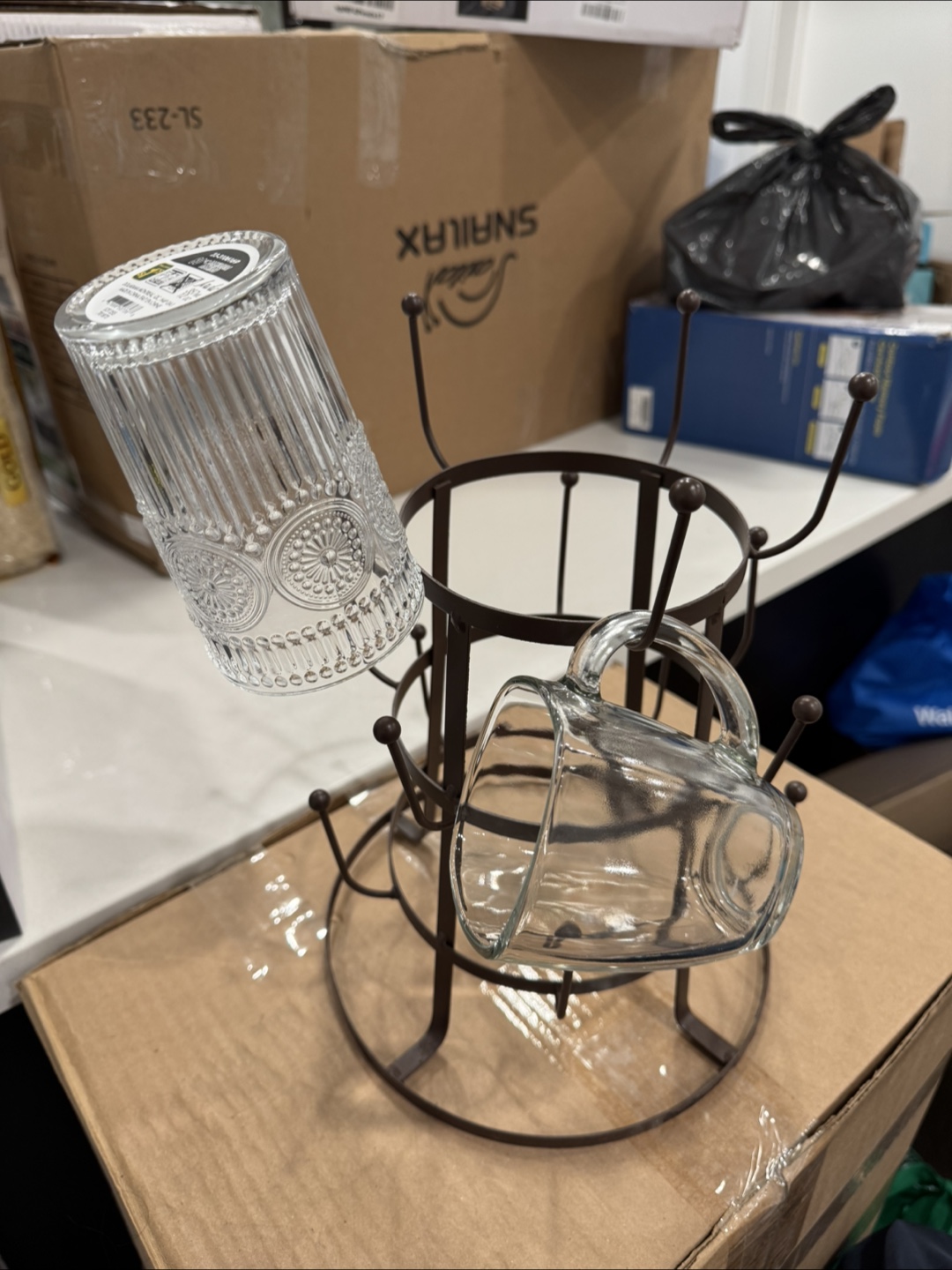 Vintage-Style Mug and Glass Drying Rack - photo 4
