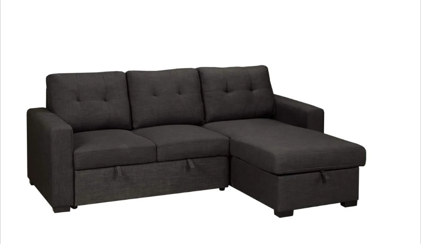 Dark Grey Sectional Sofa with Storage image indicator(3)