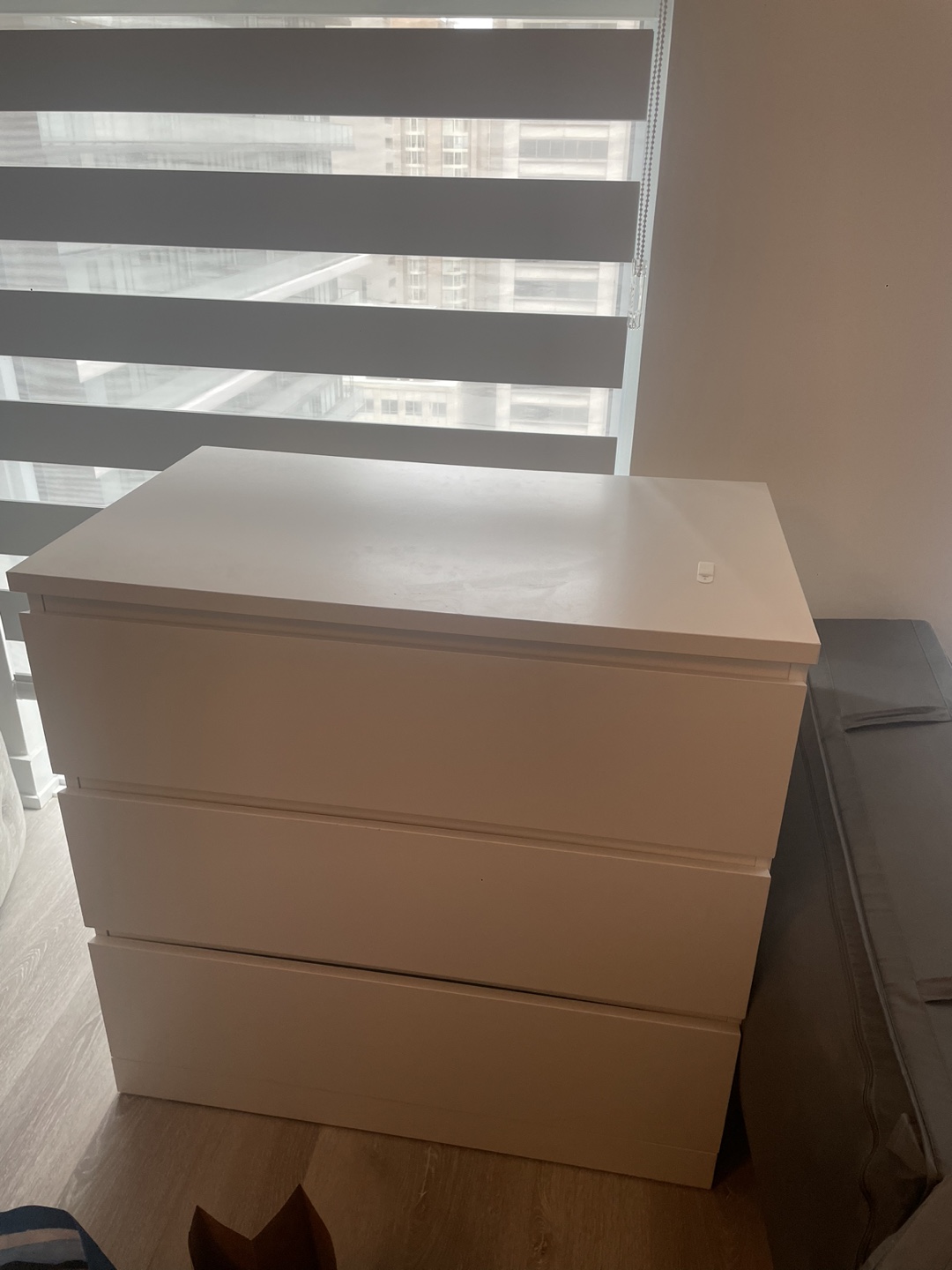 IKEA MALM White Three-Drawer Dresser