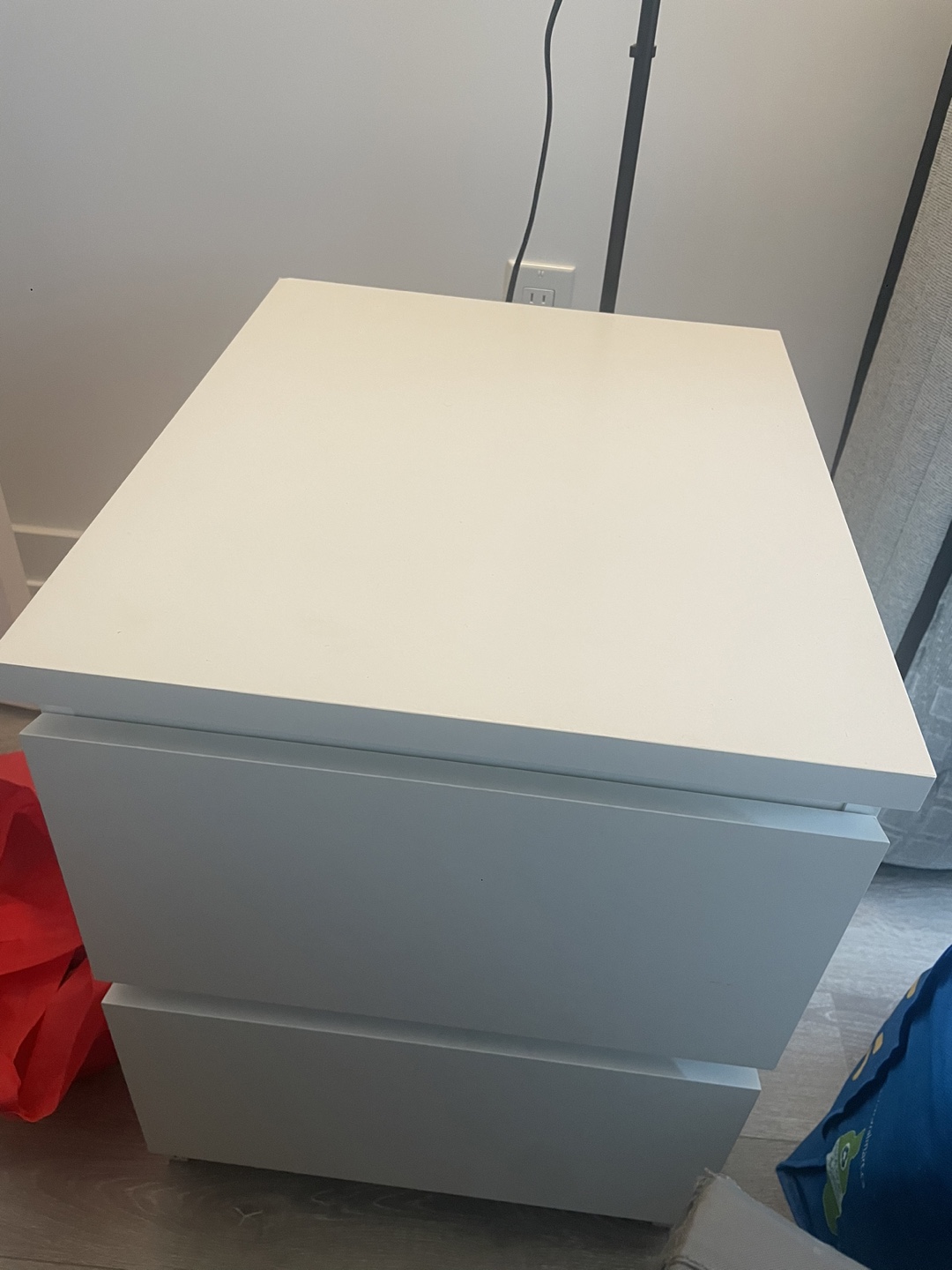 IKEA MALM White Two-Drawer Nightstand