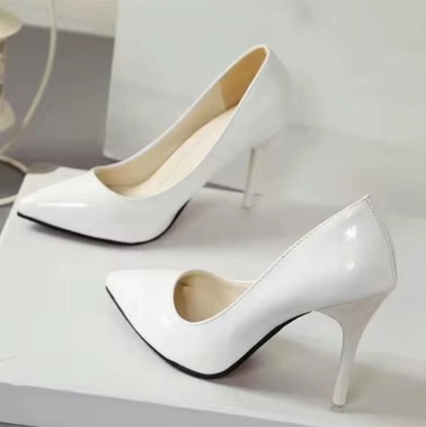 Patent Leather Pointed-Toe Stilettos - Multiple Colors image indicator(2)