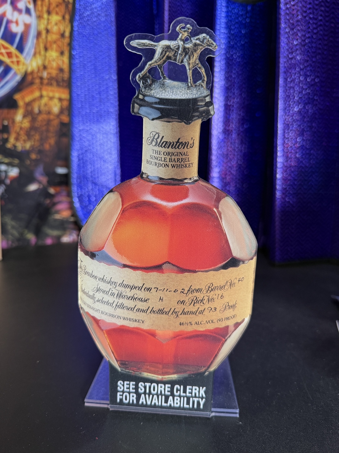 Blanton's Bourbon Whiskey Display Stand