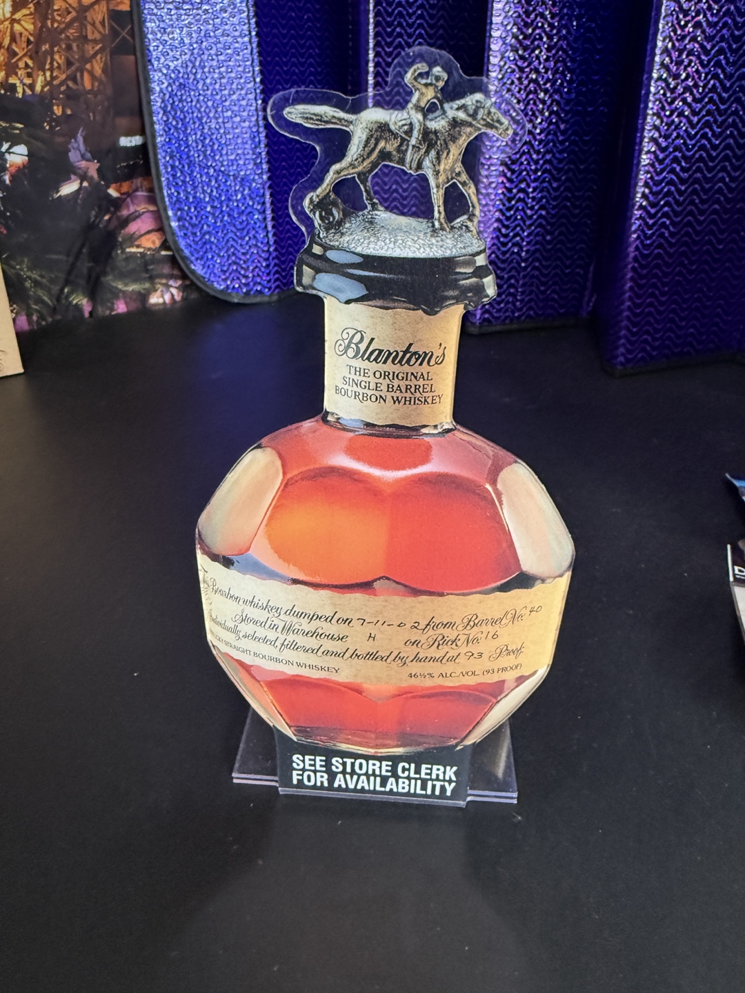Blanton's Bourbon Whiskey Display Stand - photo 2