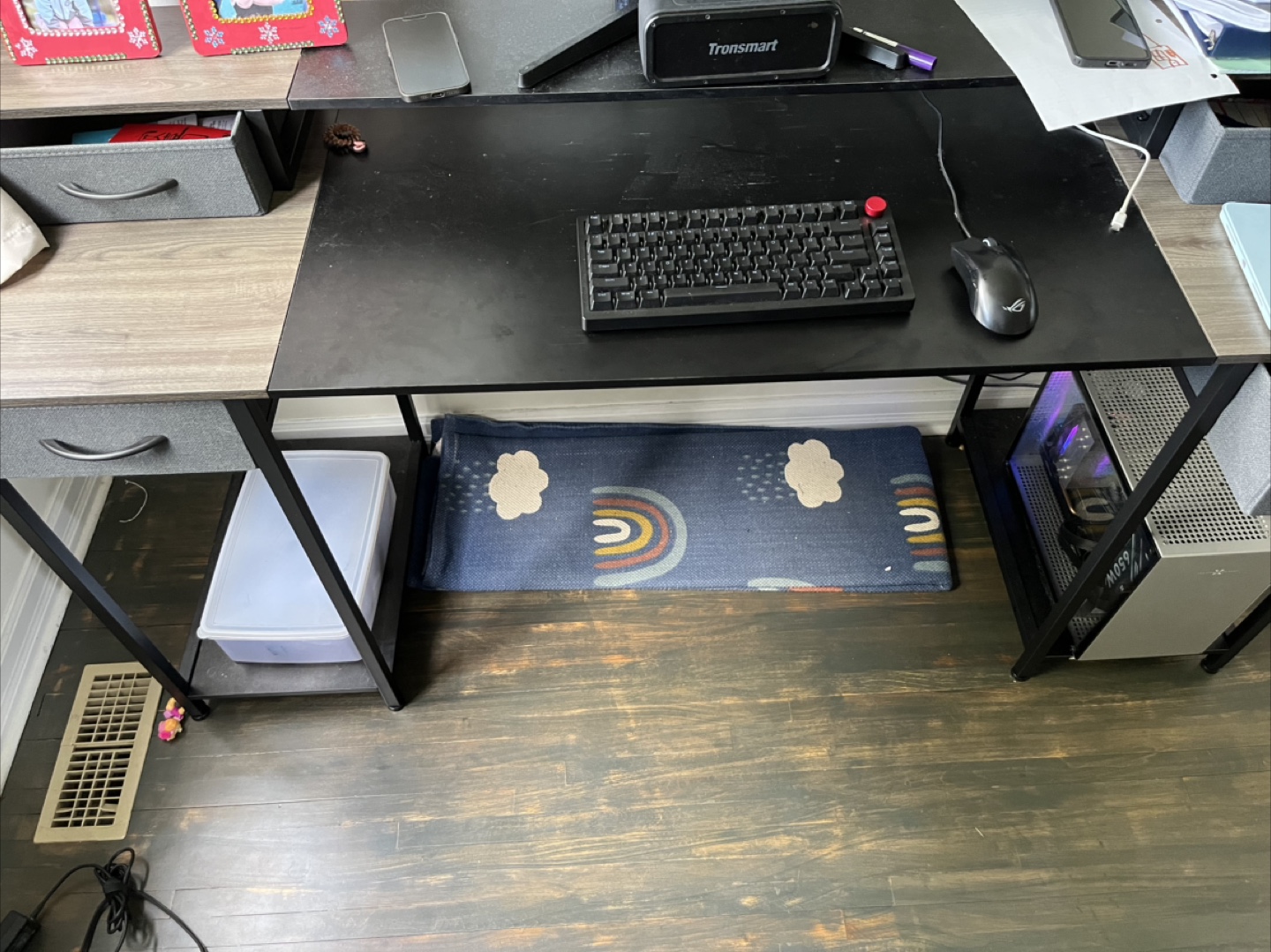 Large Computer Desk with Drawers - photo 2