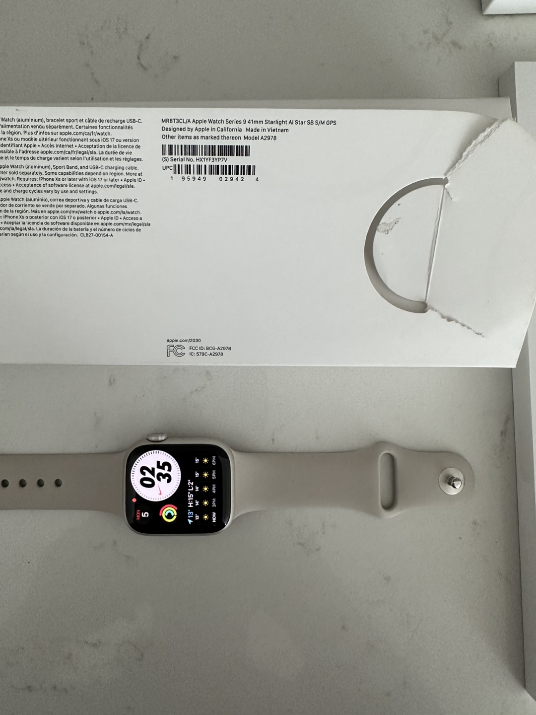 Apple Watch Series 9 41mm GPS Starlight - photo 4