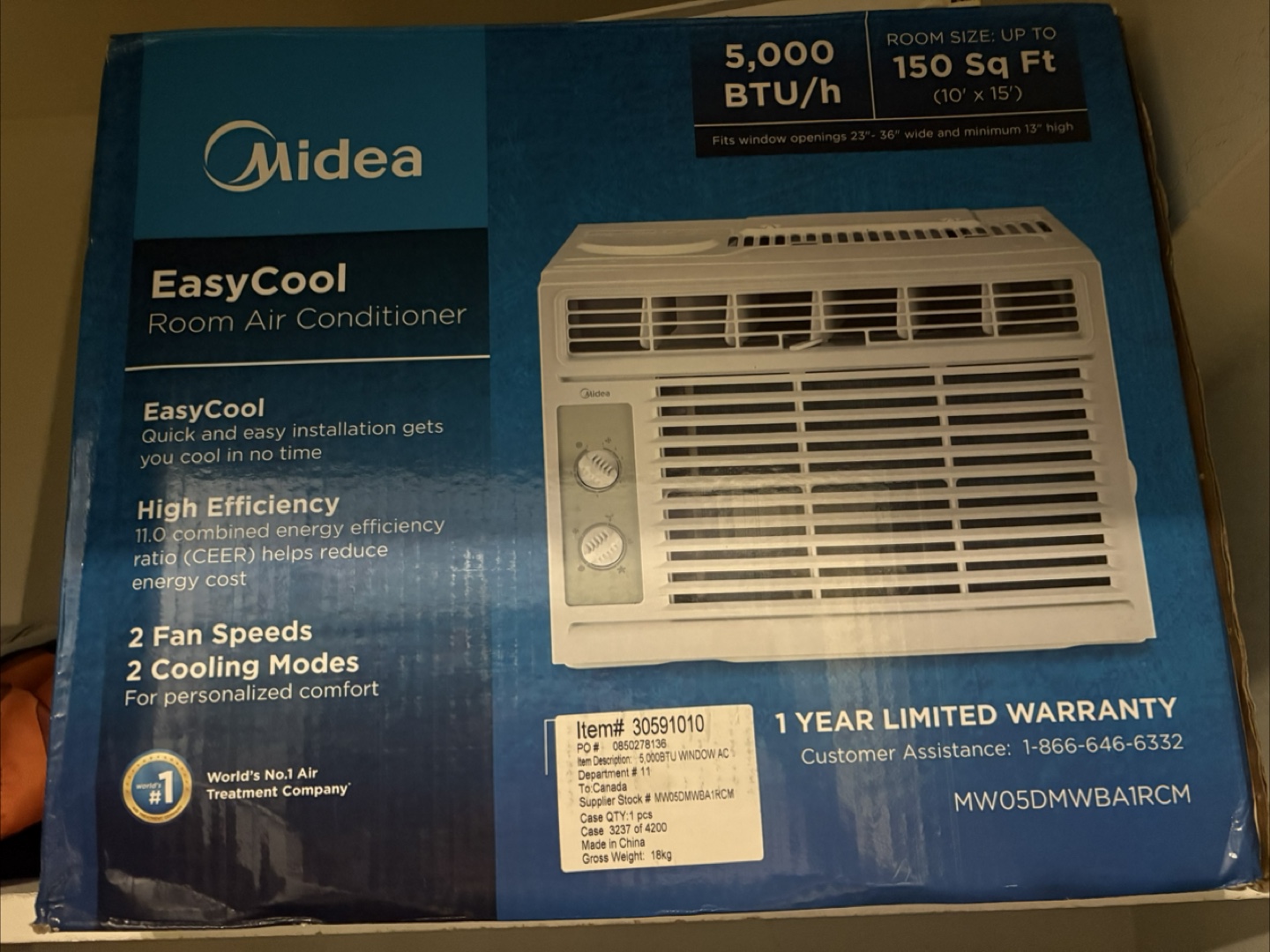Midea EasyCool 5000 BTU Window Air Conditioner