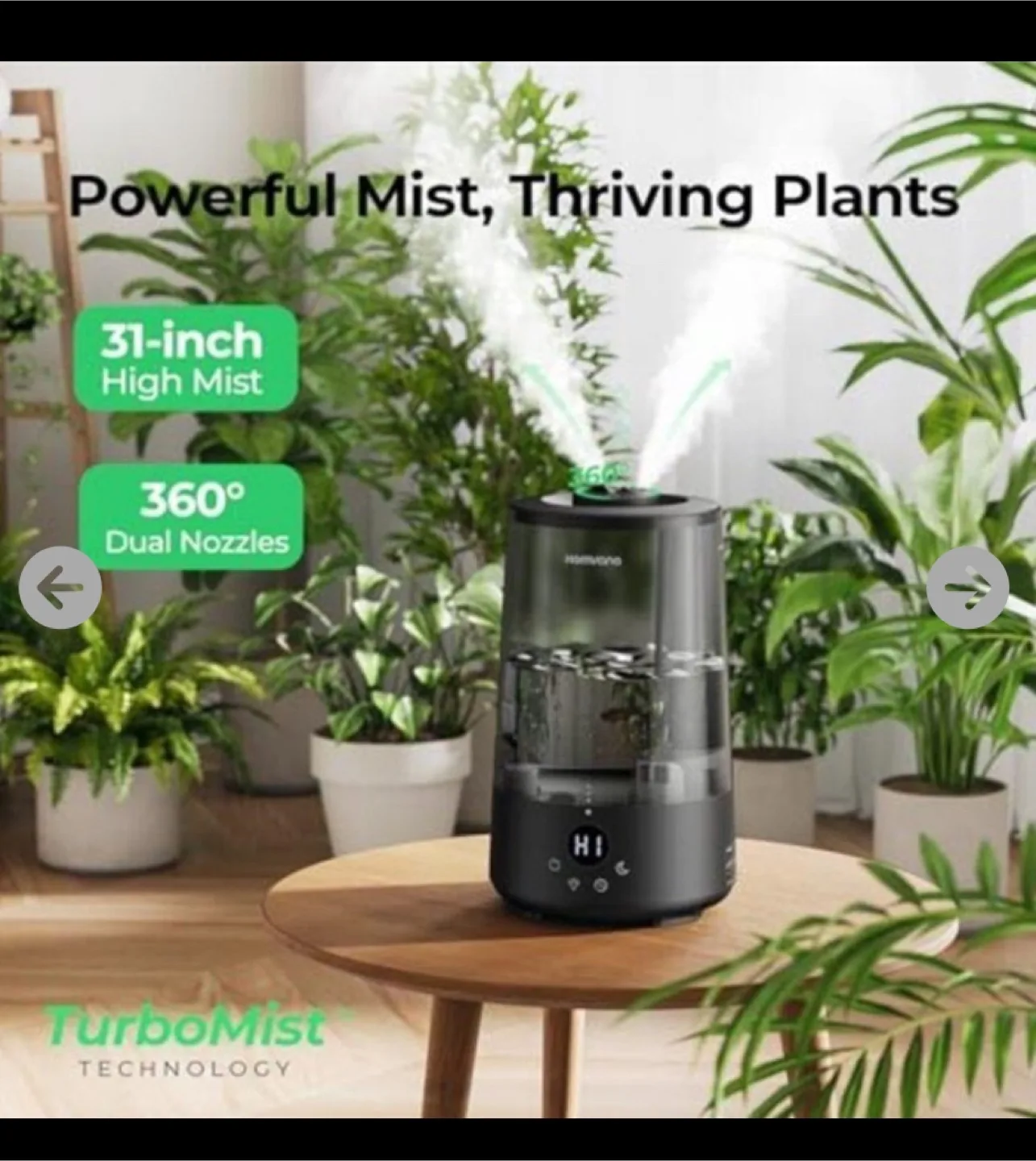 Homvana Ultrasonic Cool Mist Humidifier thumbnail