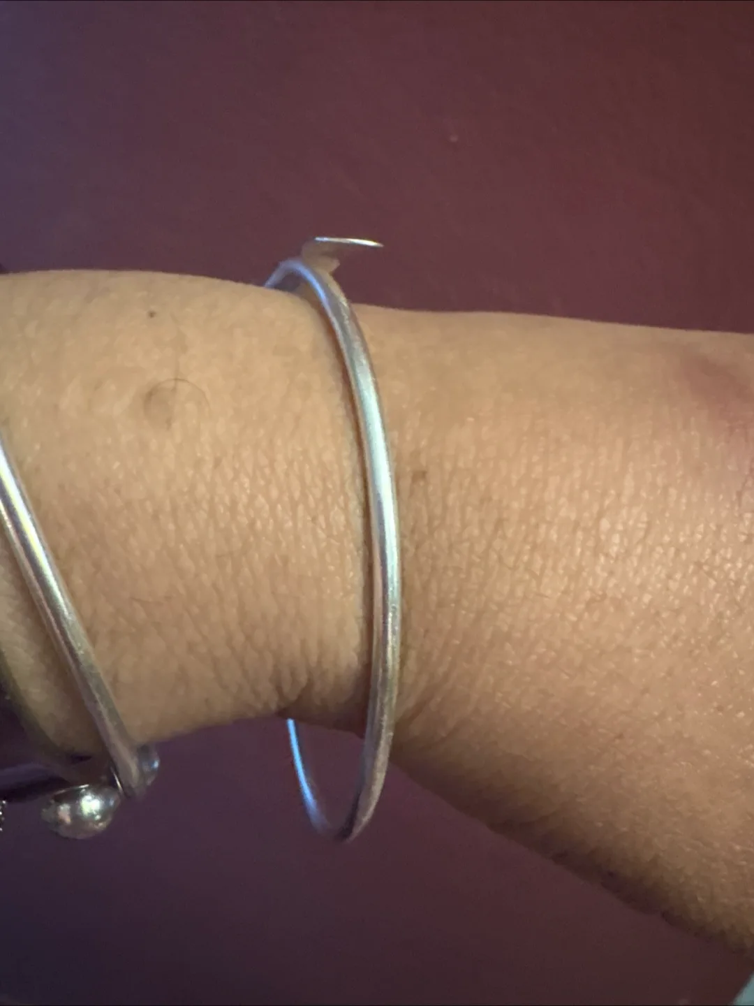 New Authentic Unique  925 Sterling  Silver  Cuff Bracelet image indicator(6)