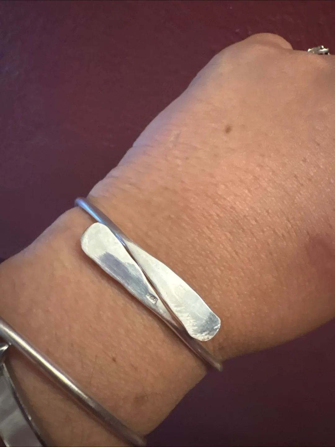 New Authentic Unique  925 Sterling  Silver  Cuff Bracelet image indicator(4)