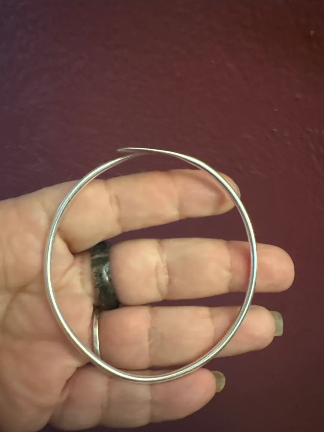 New Authentic Unique  925 Sterling  Silver  Cuff Bracelet image indicator(2)