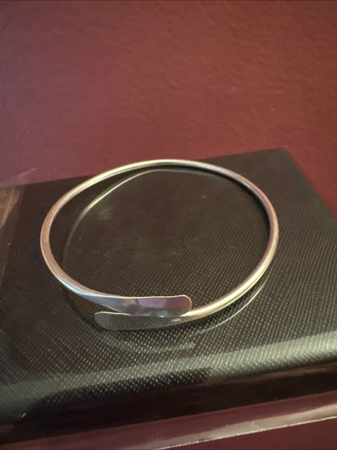 New Authentic Unique  925 Sterling  Silver  Cuff Bracelet image indicator(3)