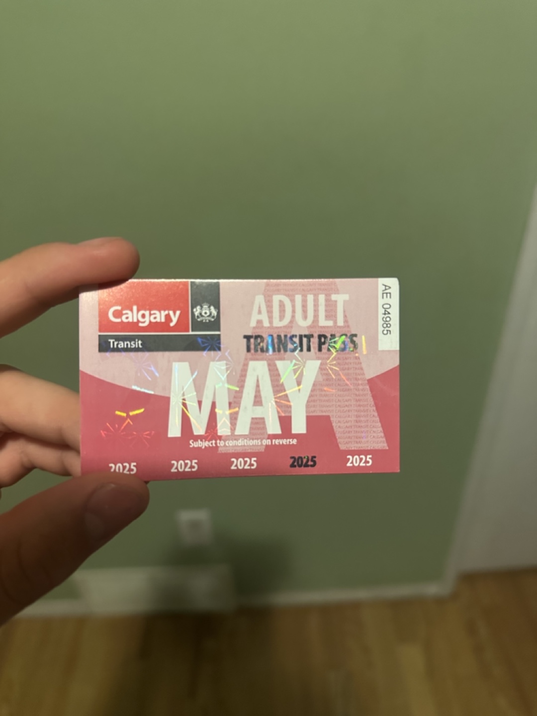 Calgary Transit May 2025 Adult Pass