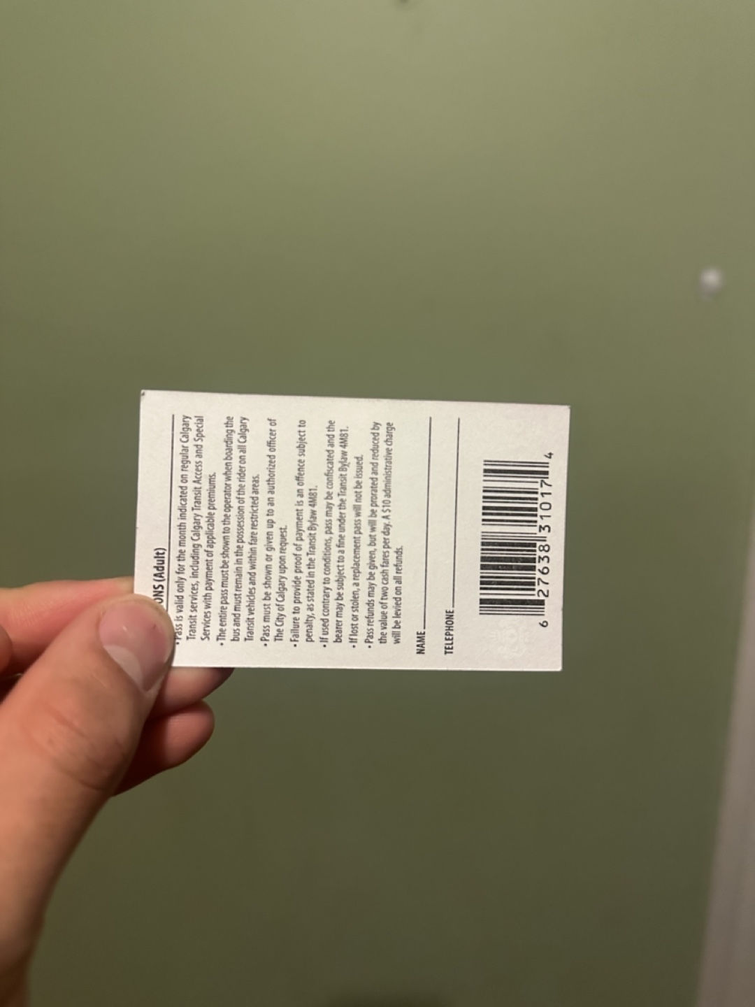 Calgary Transit May 2025 Adult Pass - photo 2