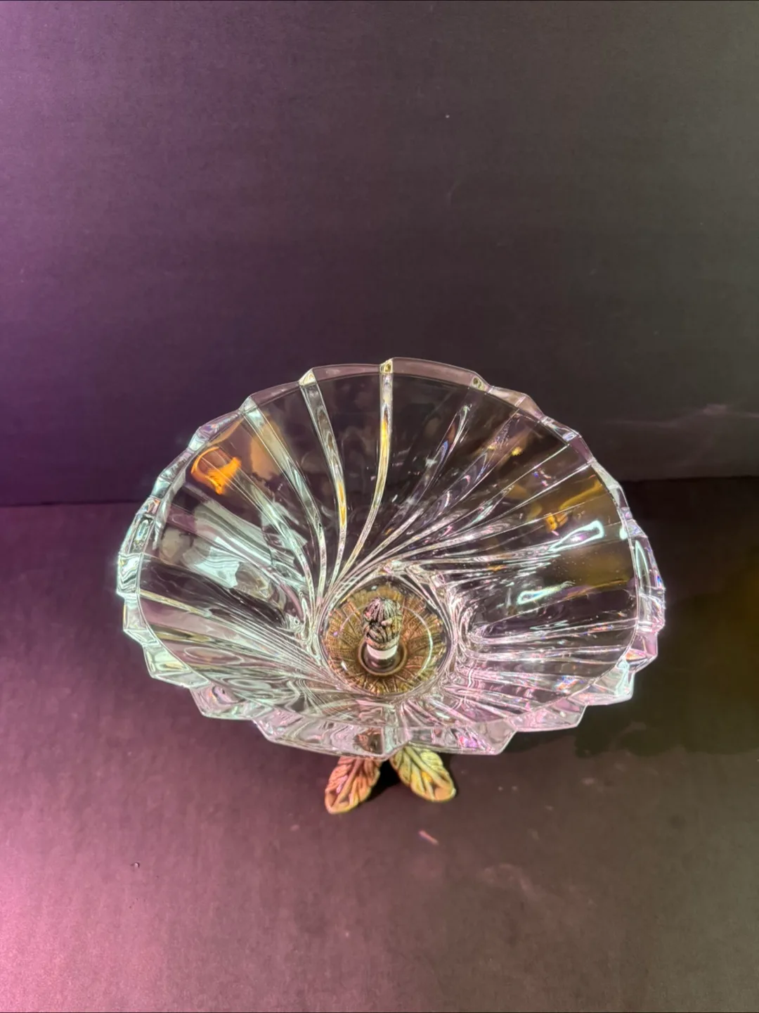 Crystal Vase with Brass Base image indicator(4)