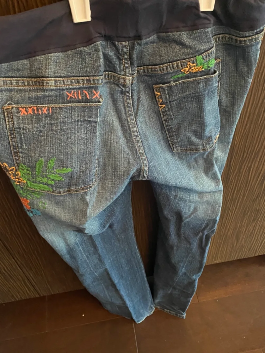 Maternity Jeans with Embroidery thumbnail
