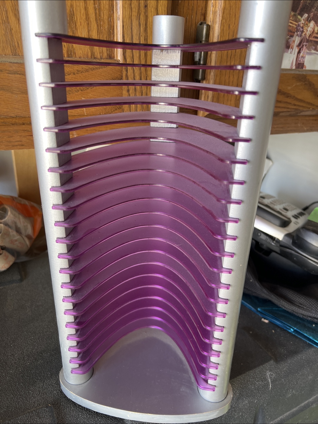 Purple CD/DVD Tower Storage 2 items