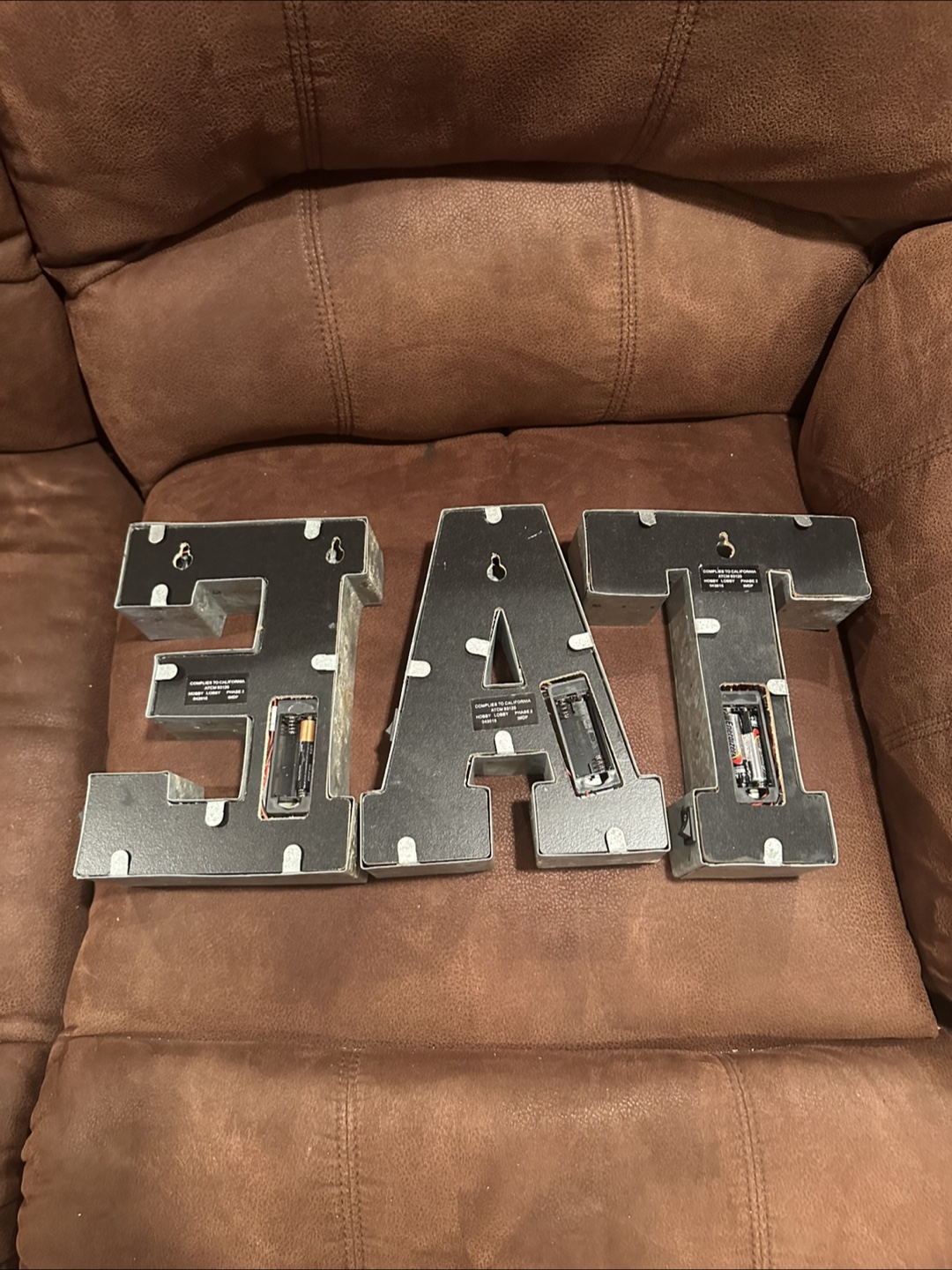Metal EAT Sign with Lights - photo 2