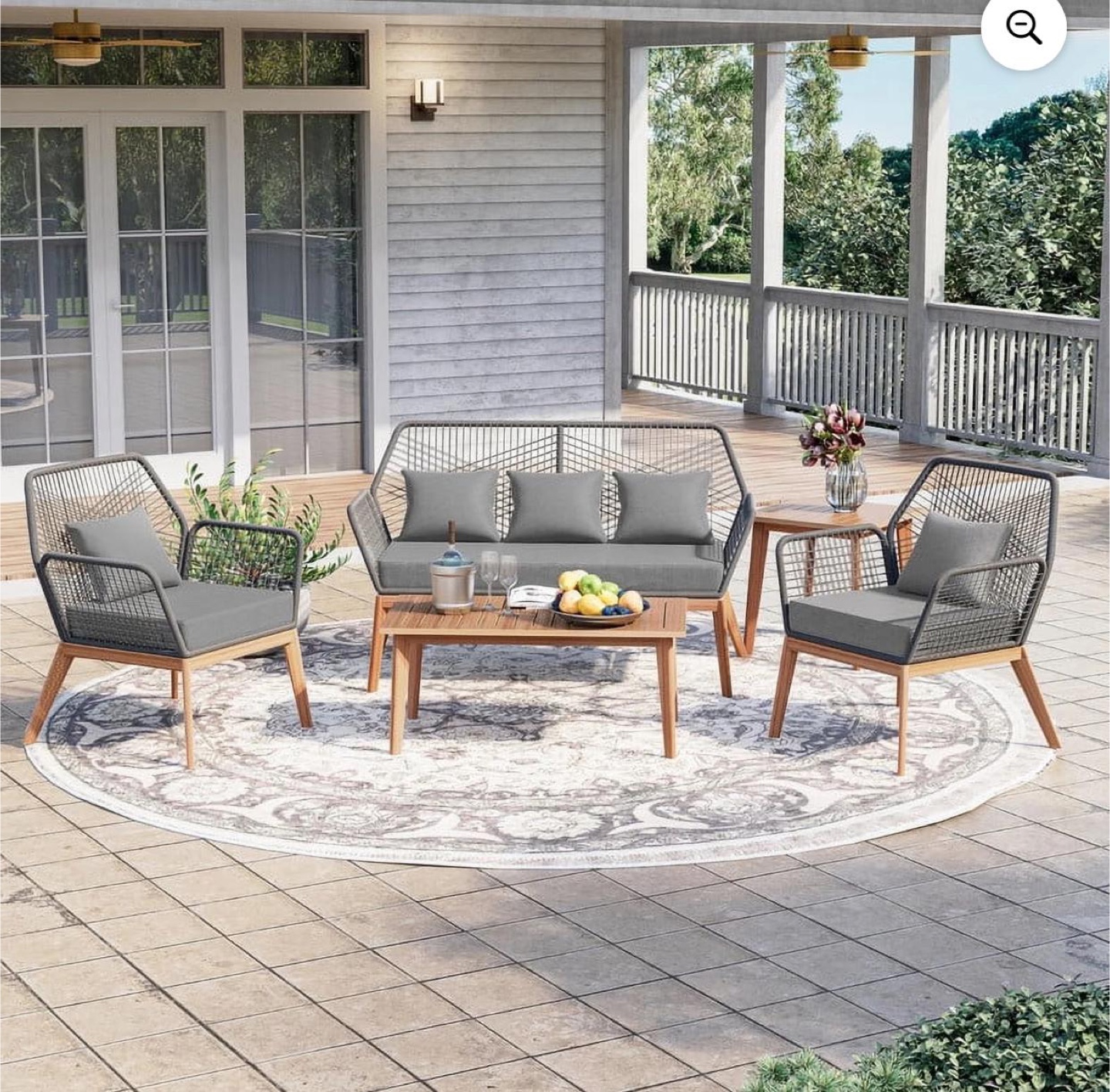 5-Piece Outdoor Patio Conversation Set