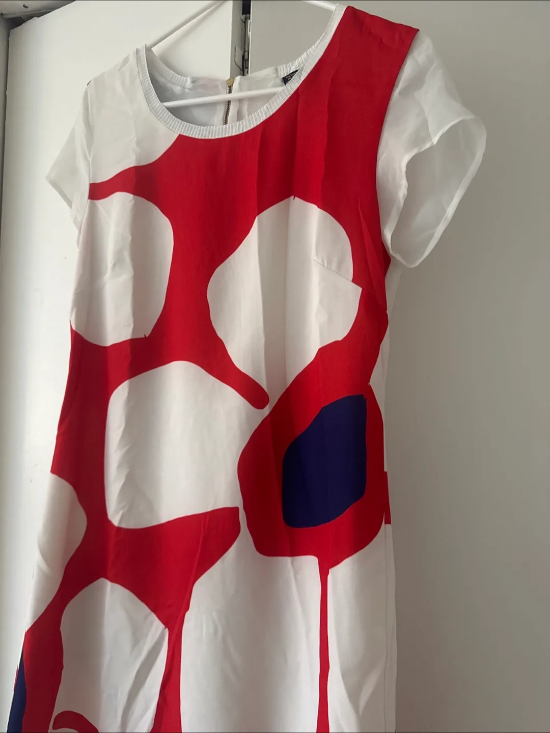 Desigual Red and White Abstract Print Mini Dress image indicator(3)