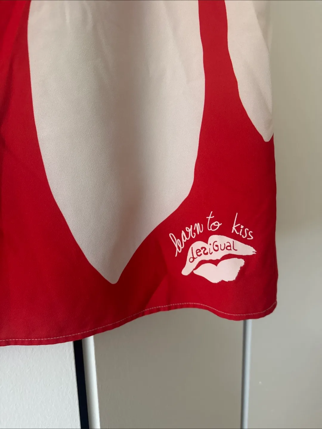 Desigual Red and White Abstract Print Mini Dress image indicator(2)