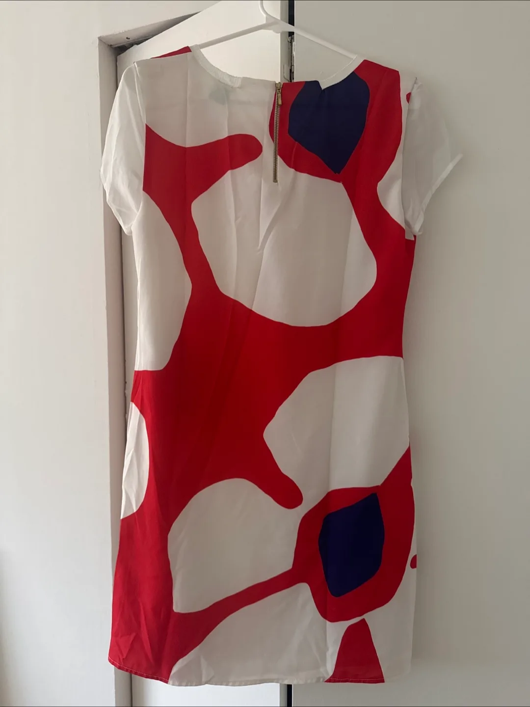 Desigual Red and White Abstract Print Mini Dress image indicator(4)