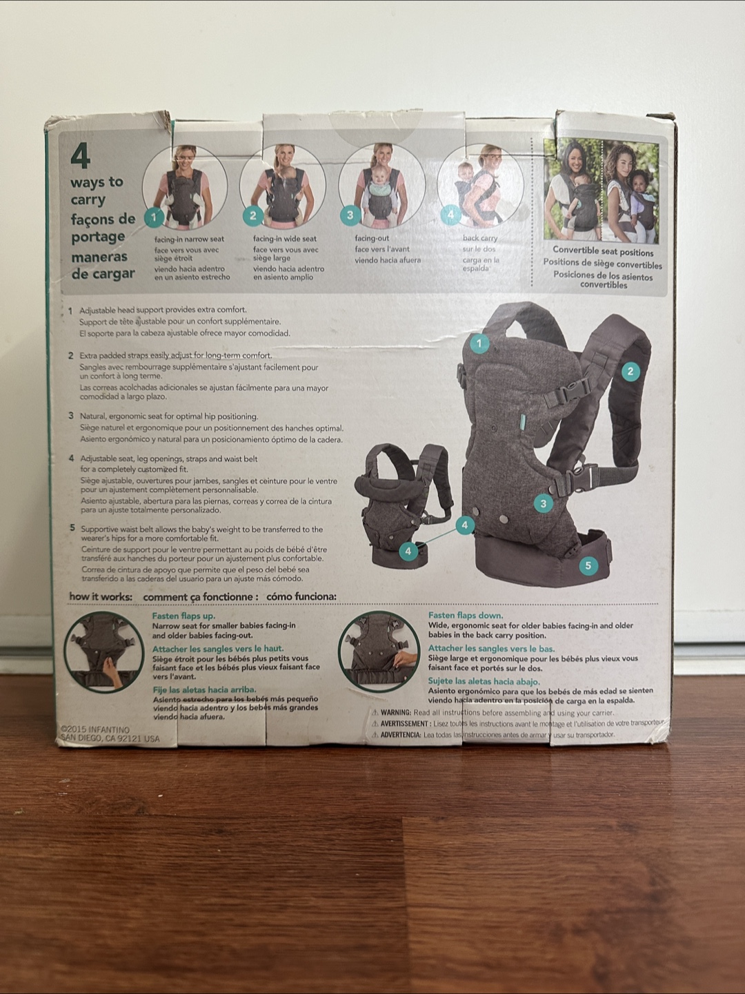 Infantino Flip Advanced 4-in-1 Convertible Baby Carrier - photo 2