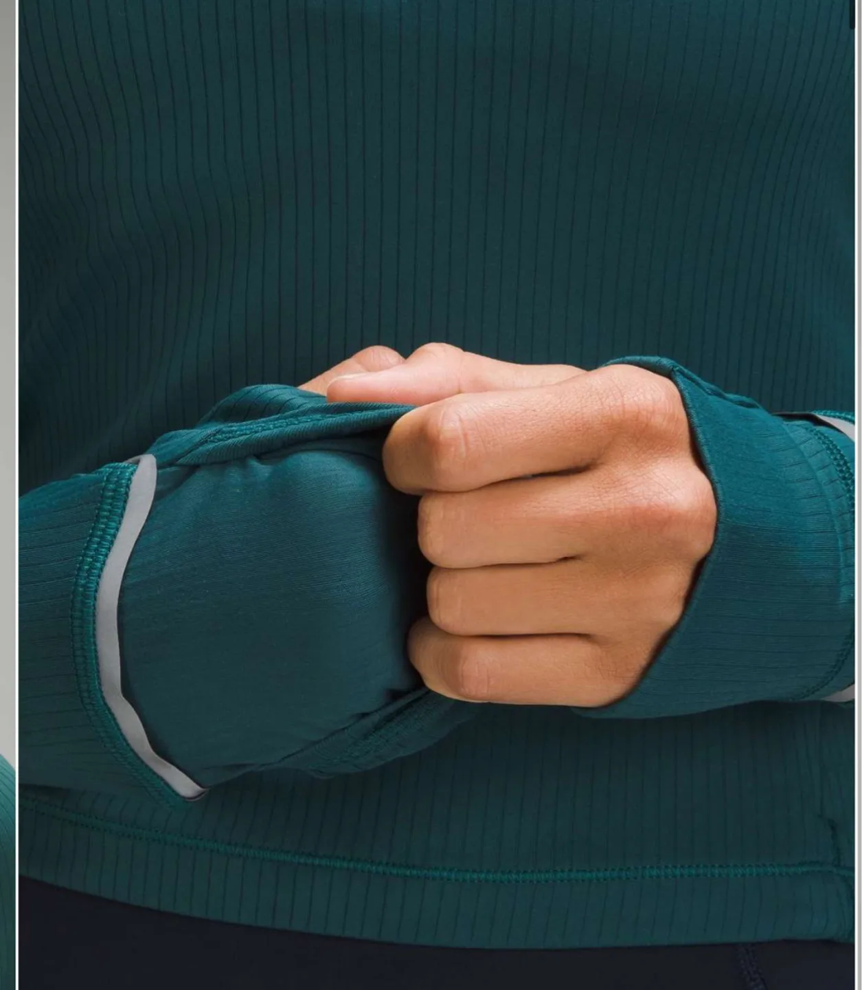 Lululemon Its Rulu Run Ribbed Cropped Half Zip - size 4 image indicator(5)