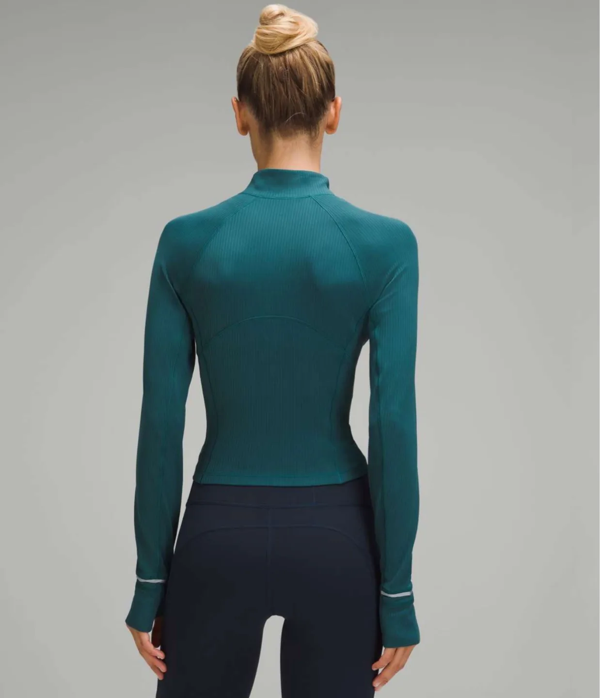 Lululemon Its Rulu Run Ribbed Cropped Half Zip - size 4 image indicator(6)