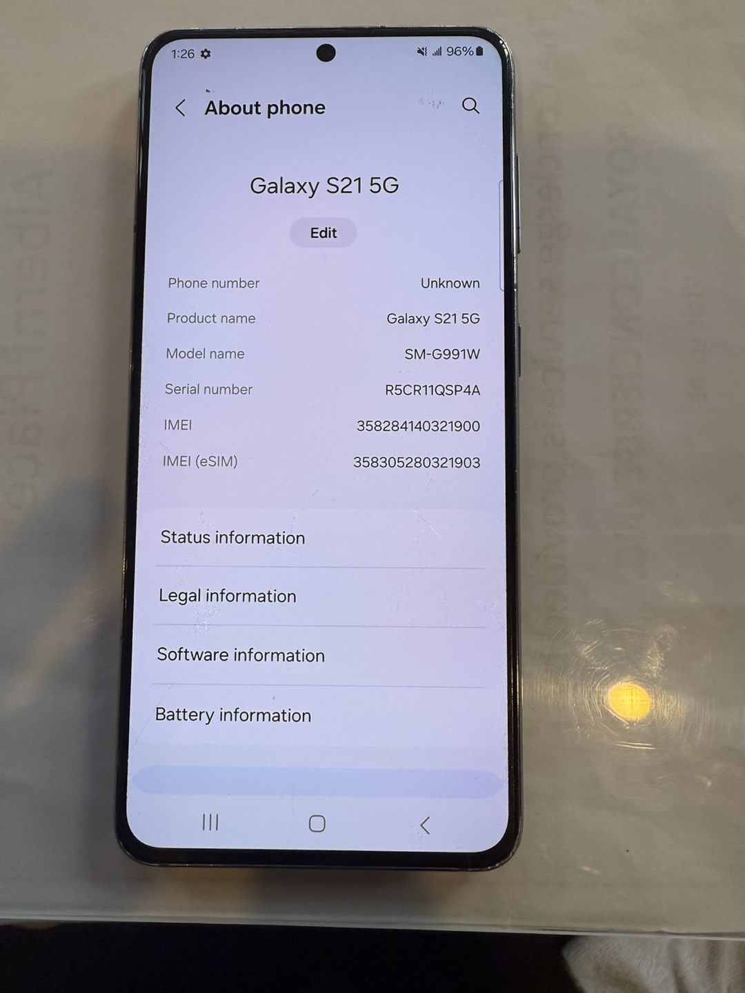 Samsung Galaxy S21 5G - 128GB - Used - photo 2