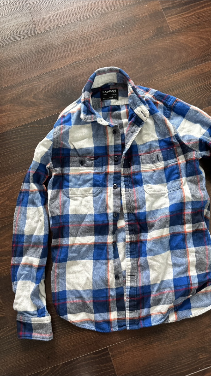 🥕 Express Men's Flannel Shirt - XS/TP - photo 2