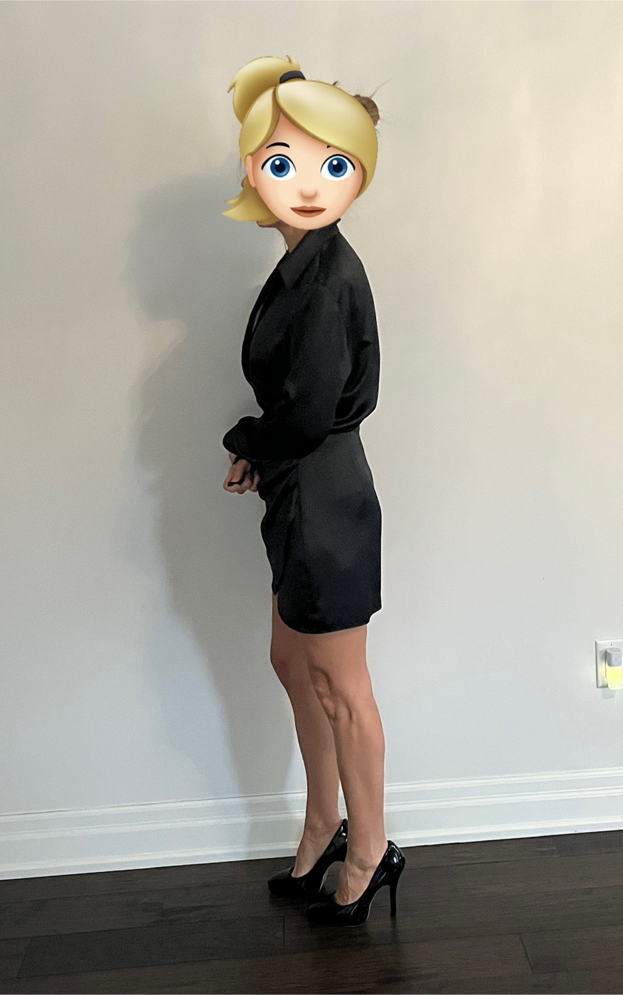Zara Black Satin Mini Dress - Size S - photo 2