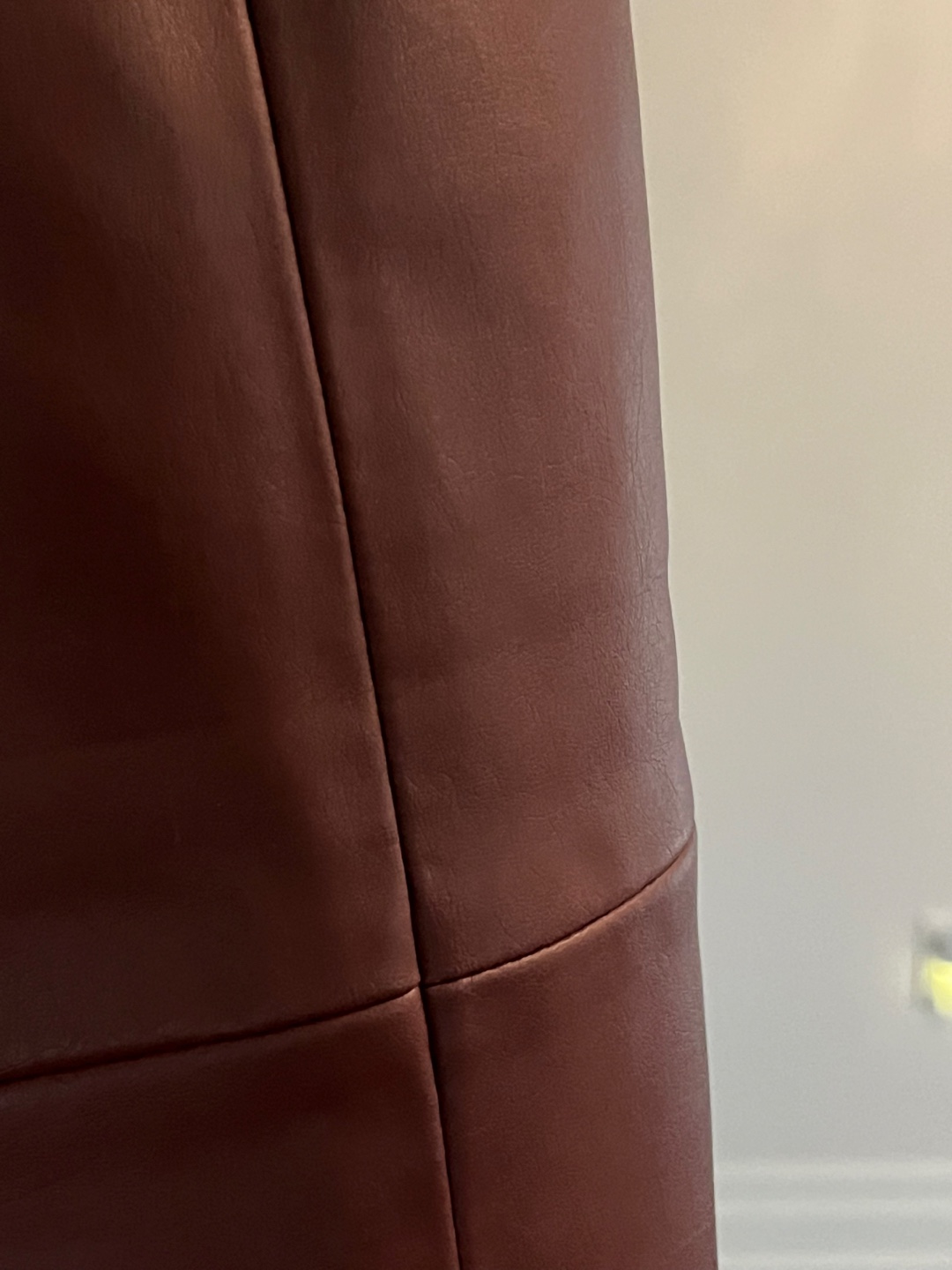 Burgundy Faux Leather Pencil Skirt - photo 3