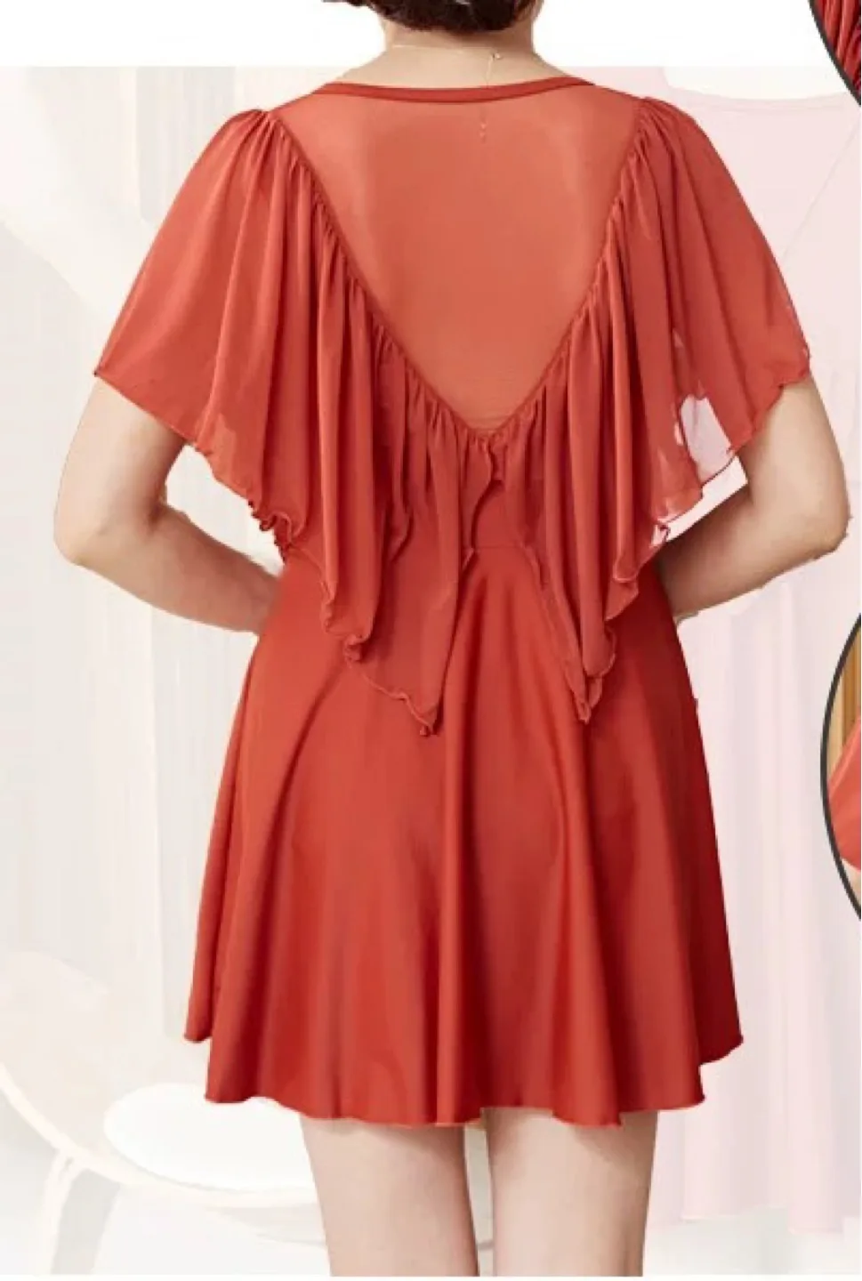 BRAND NEW Women's Swim Dress with Ruffles image indicator(3)