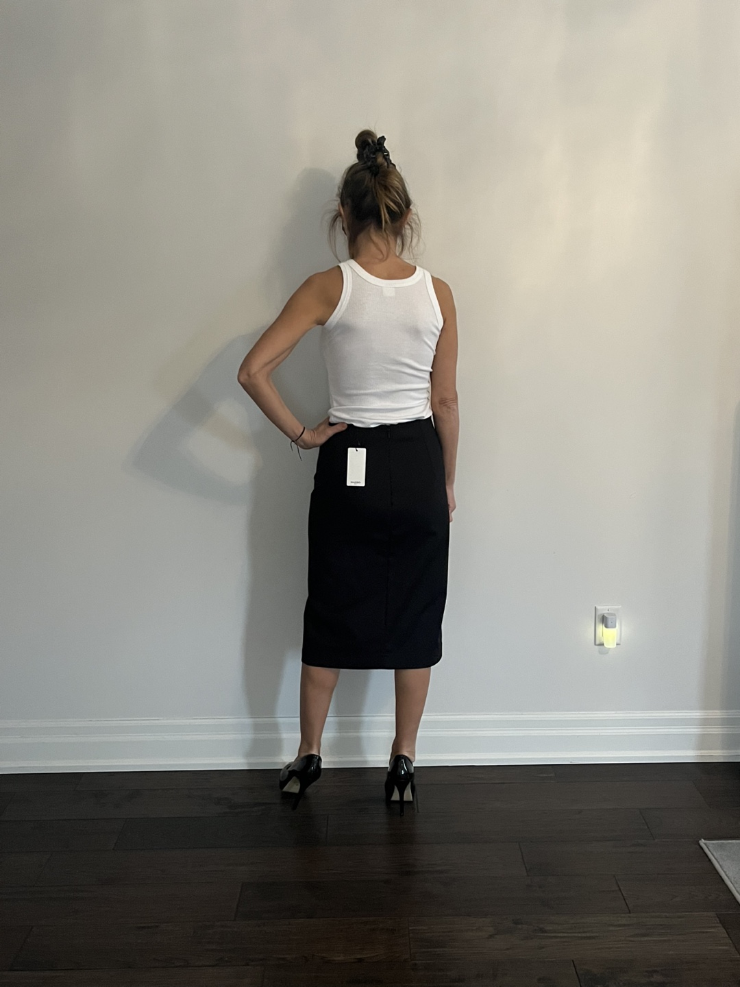 Mango Black Pencil Skirt Size 8 - photo 3