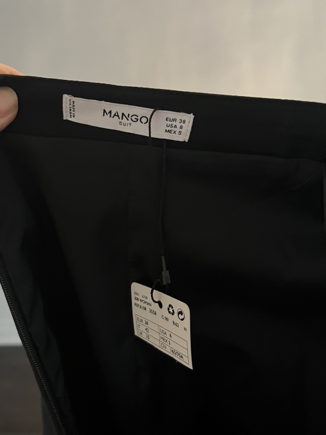 Mango Black Pencil Skirt Size 8 - photo 4