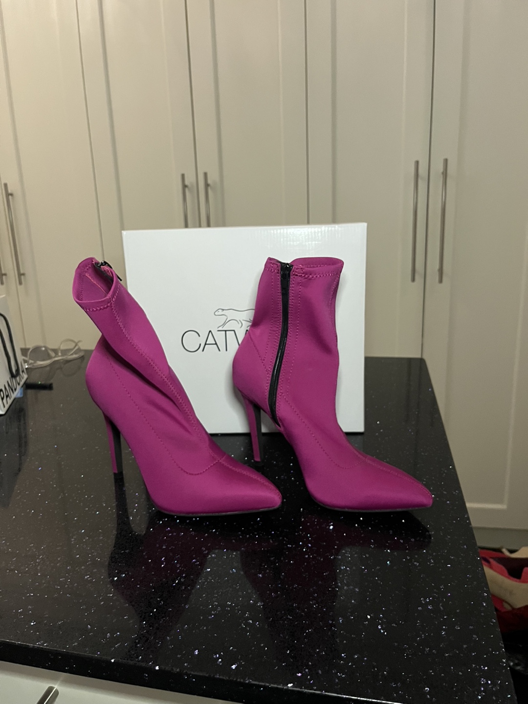Catwalk Women's Pink Sock Boots