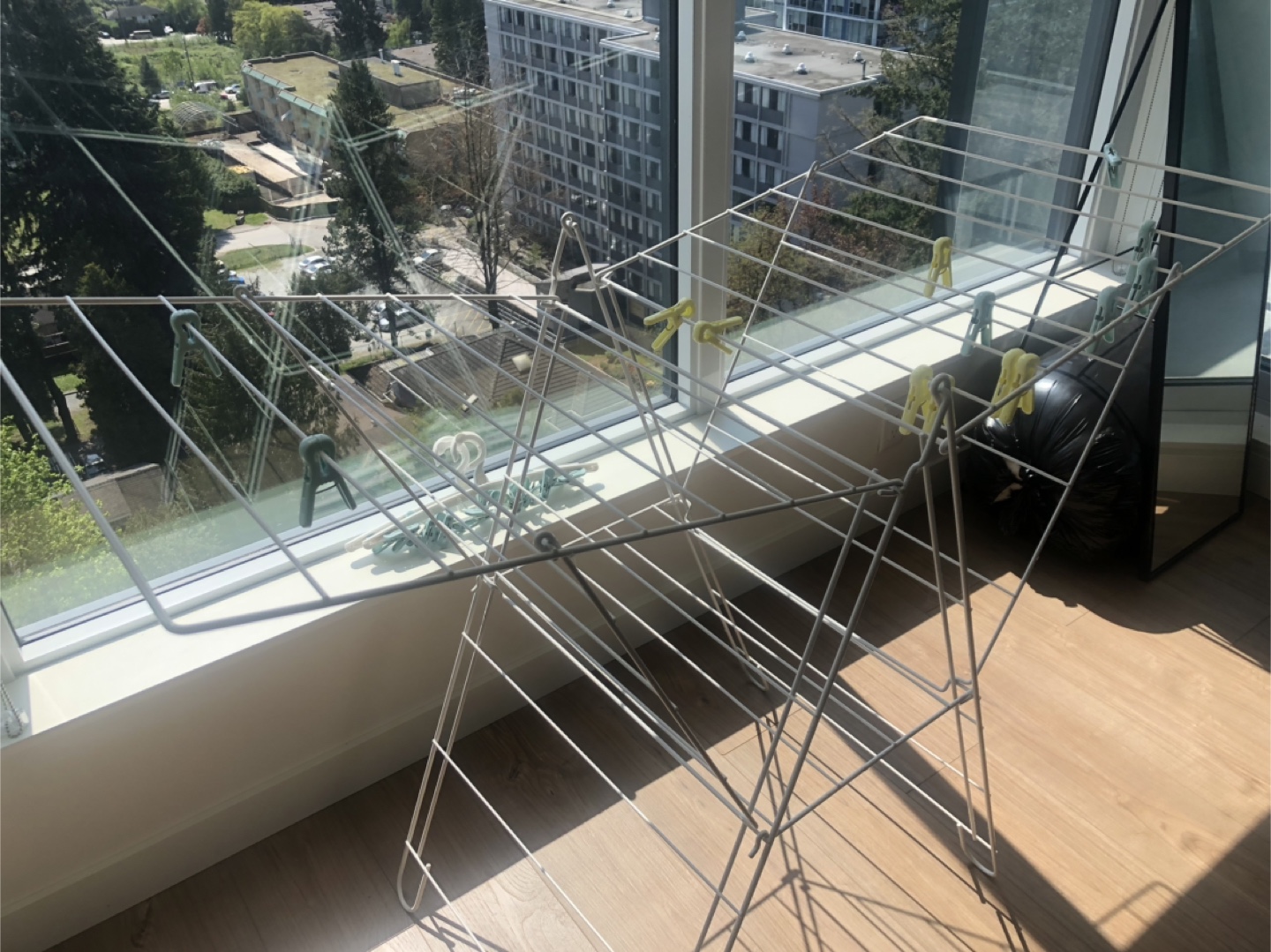 Two Foldable Clothes Drying Racks