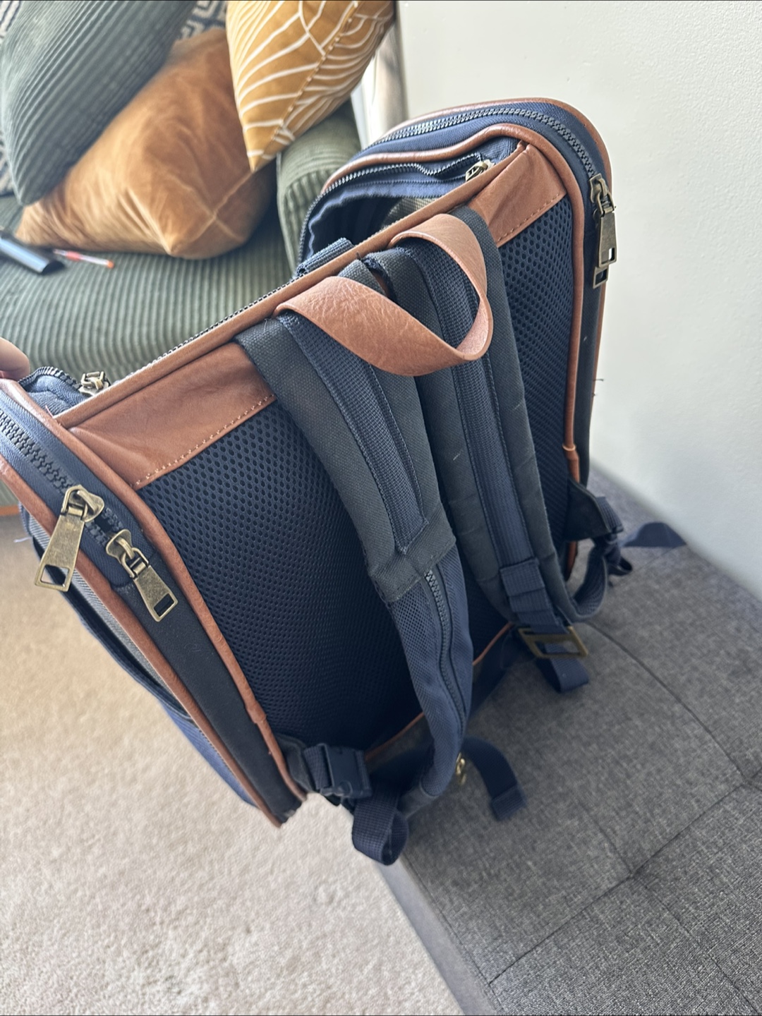 Pet Carrier Backpack - Dark Blue and Brown - photo 5